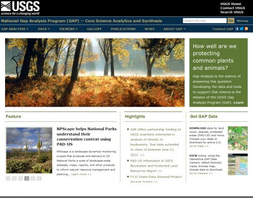 USGS Gap Analysis Program Home Page