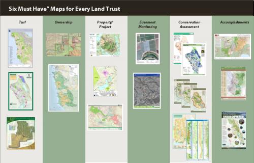 Poster of land trust maps