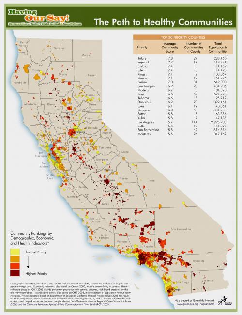 Map of Ranking of Community Health 