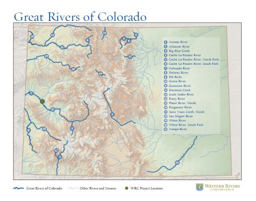 Great Rivers of Colorado Map