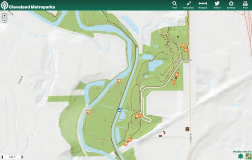 Cartography in Cleveland Metroparks Trail Finder