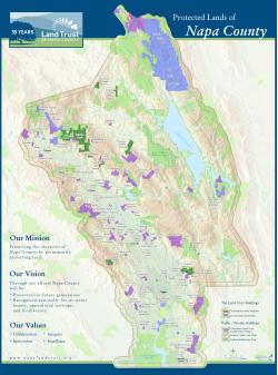 35th Anniversary Map of Napa Land Trust