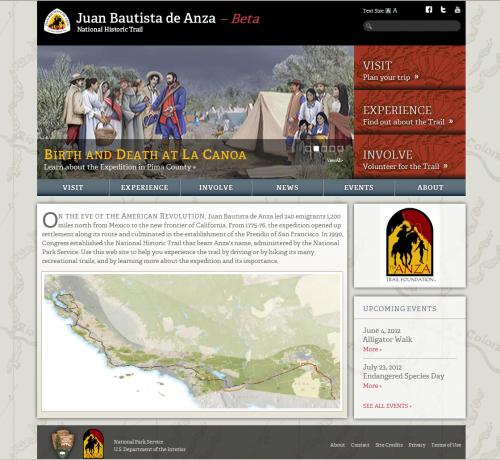 Anza Historic Trail Web Site Home Page 