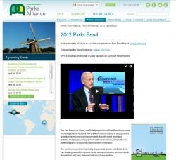 San Francisco Parks Alliance Interior Web Page