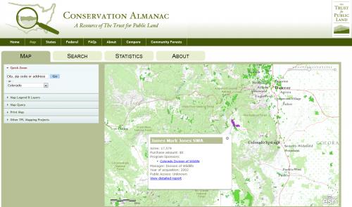 Map portion of the Conservation Almanac