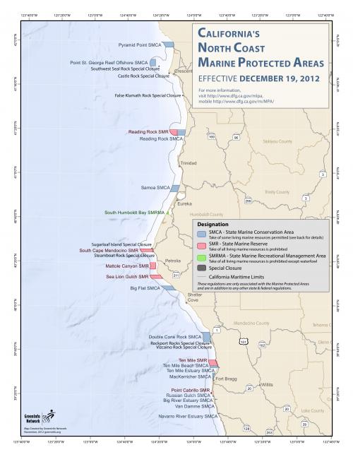 MPA Map for Central California Coast