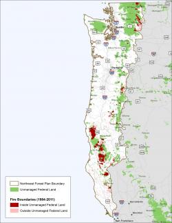 Pacific Northwest Fire Perimeters and Federal Land