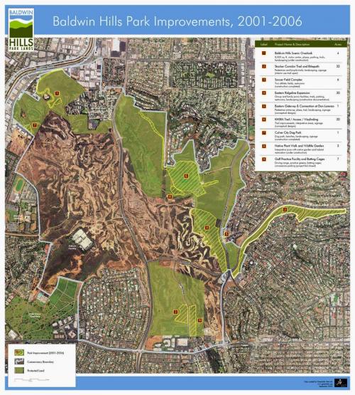 Accomplishments Map of Baldwin Hills