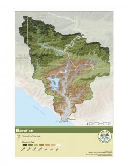 Elevation Map for Watershed