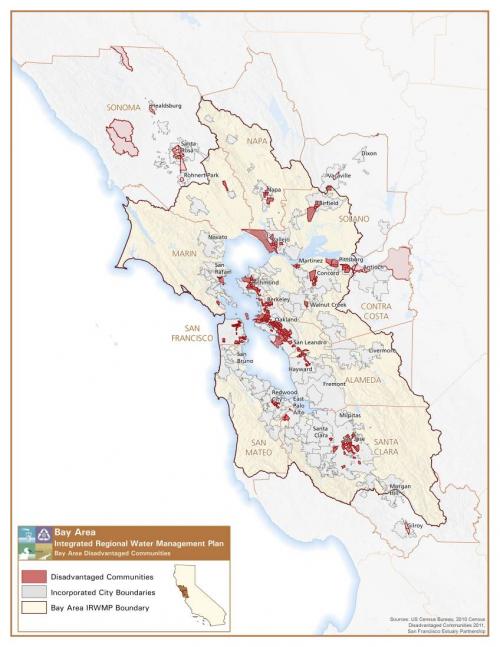 Map of Disadvantaged Communities in Bay Area