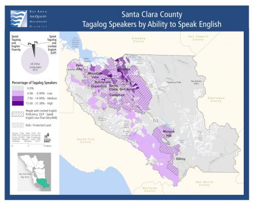 Language Map of Santa Clara County, California