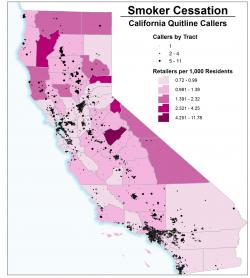 California Map of Factors in Smoking Reduction