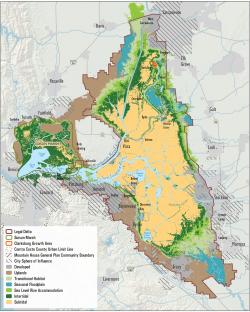 Elevation and Habitat Map for Delta Plan