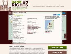 Bank On Rights Project Information Screen