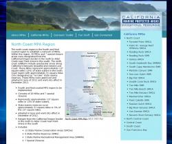 California MPA Web Site with Map