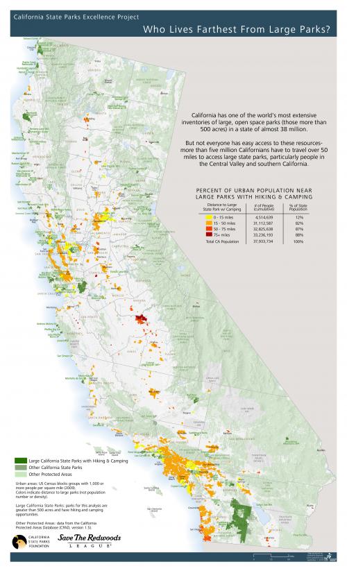 Map of Distance to Large Parks