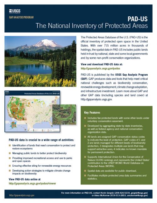 USGS GAP Fact Sheet Design