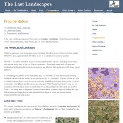 Last Landscapes Web Site - California Parcelization