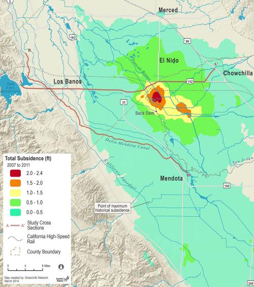 Land Subsidence in the Central Valley