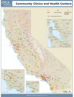 California Clinics and Health Centers Map