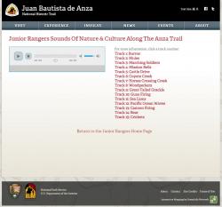 Anza Jr. Ranger Media Inventory Listing (sounds)