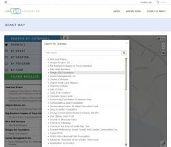 LOR Foundation Grant Mapper - grantee search panel