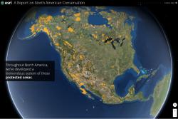 Story Map interactive globe view of protected areas