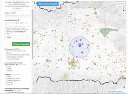 Search functions in Green Solutions Mapper