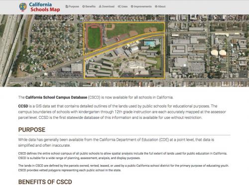 California Schools Database homepage