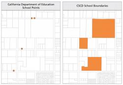 School campus polygons