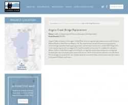 Project detail page with GIS-created map image